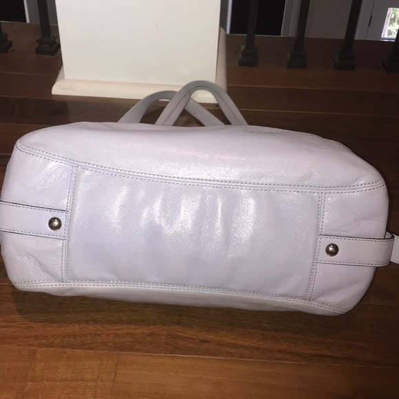 Coach 3 Pocket Periwinkle Blue Leather Handbag - Picture 3 of 7